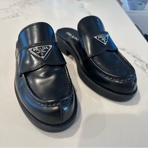 Prada Brushed Leather Mule